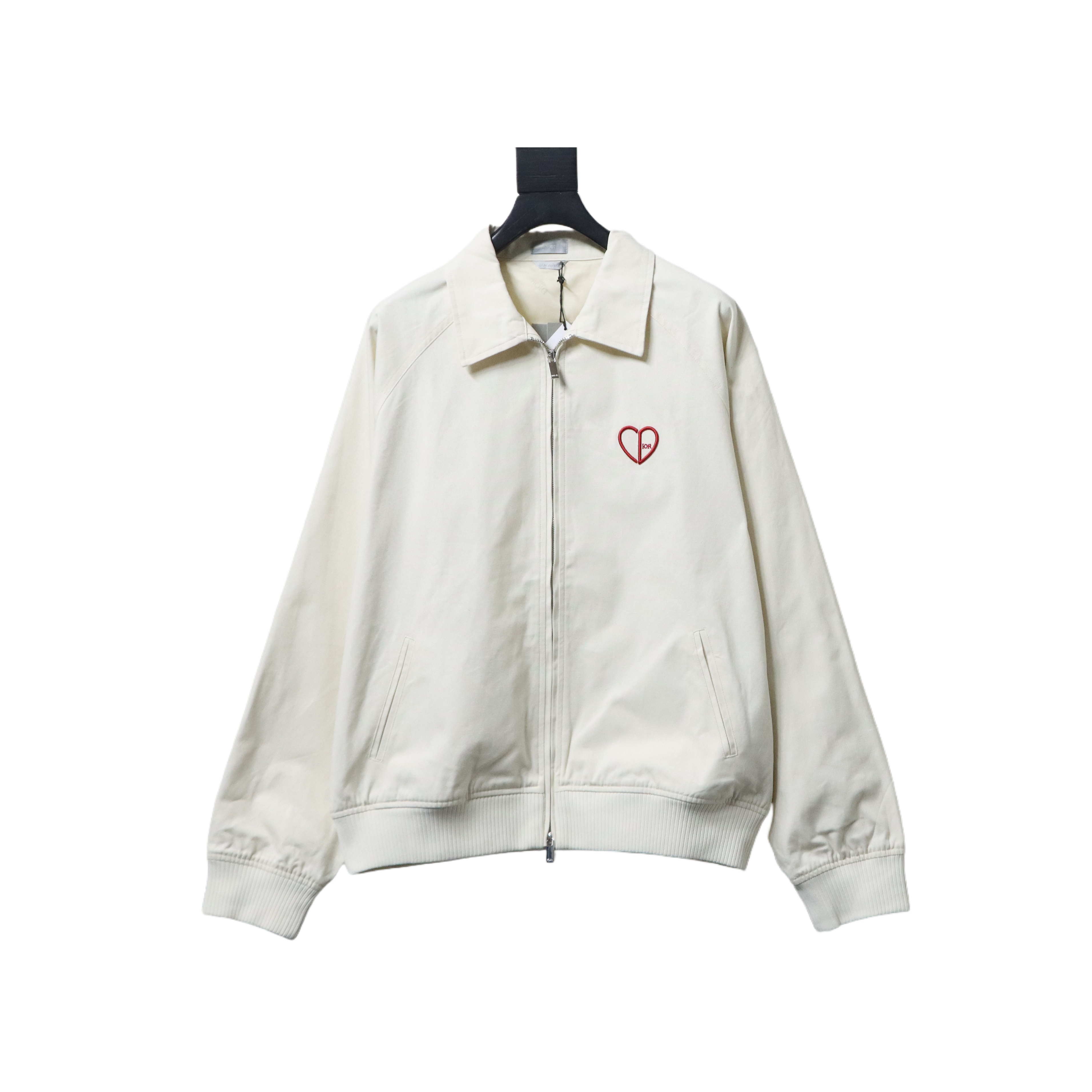 Dior CD Love Embroidered Cropped Jacket White