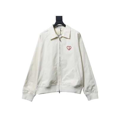 Dior CD Love Embroidered Cropped Jacket White 01