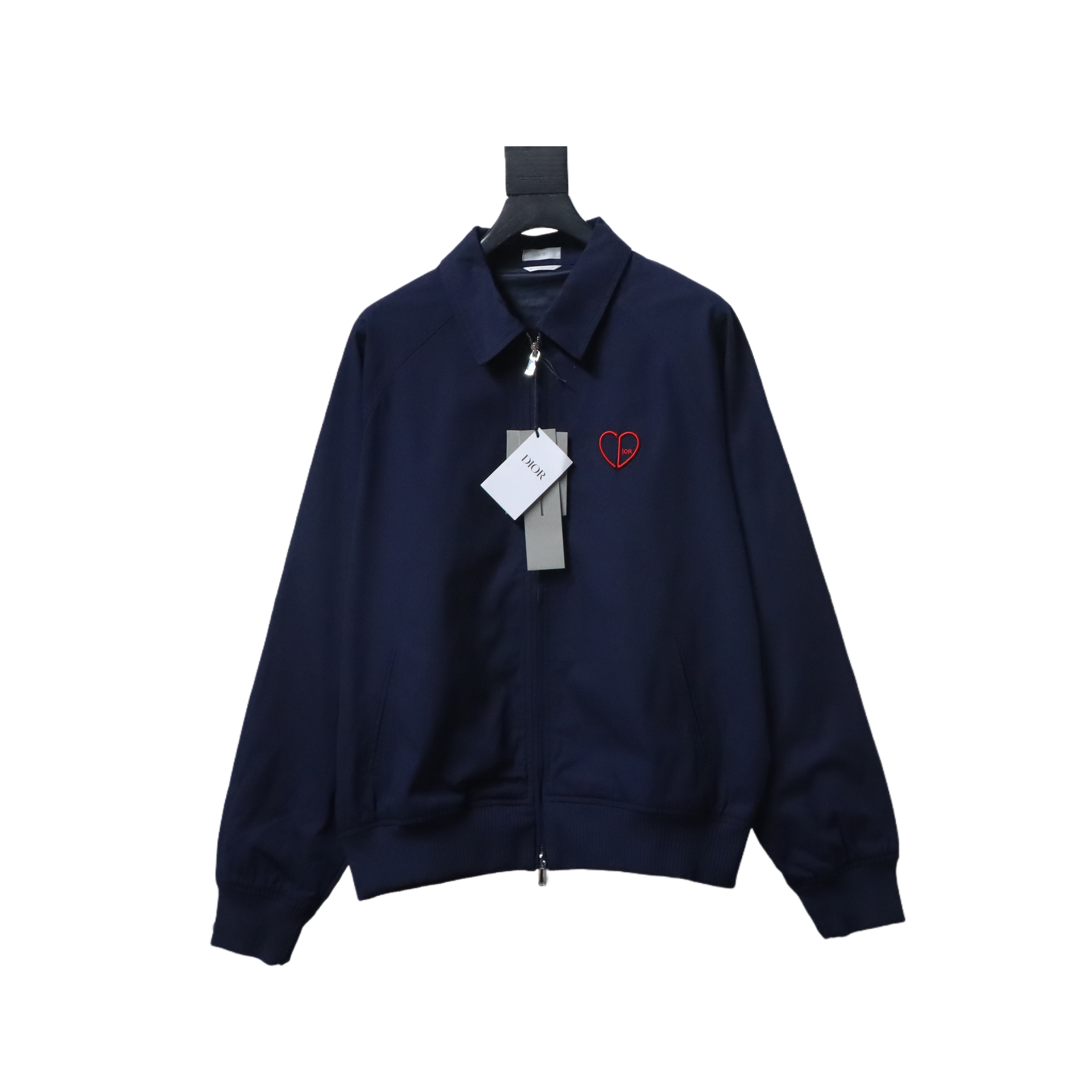Dior CD Love Embroidered Cropped Jacket Navy