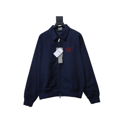 Dior CD Love Embroidered Cropped Jacket Navy 01