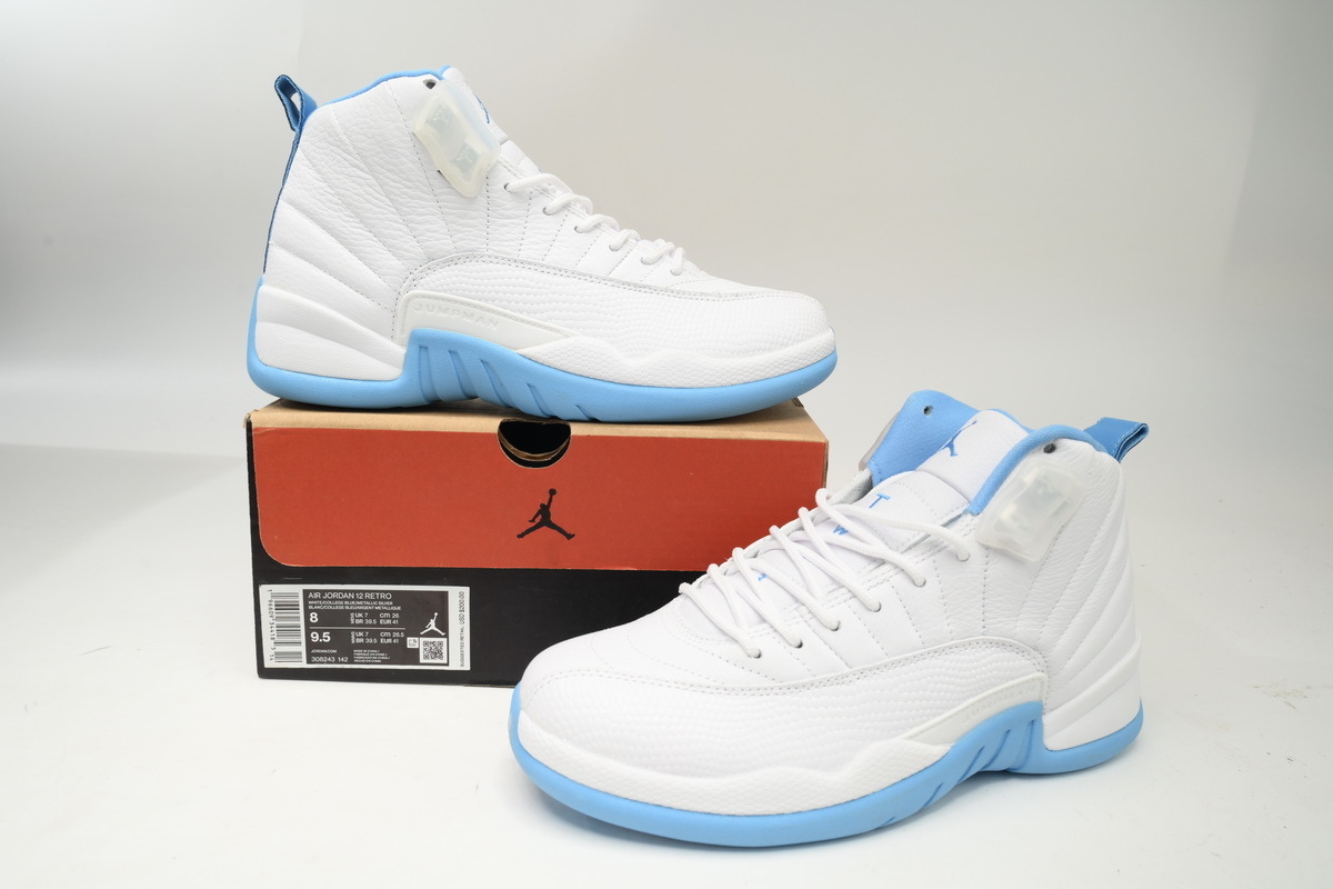 Top Version Air Jordan 12 Retro UNC 308243-142