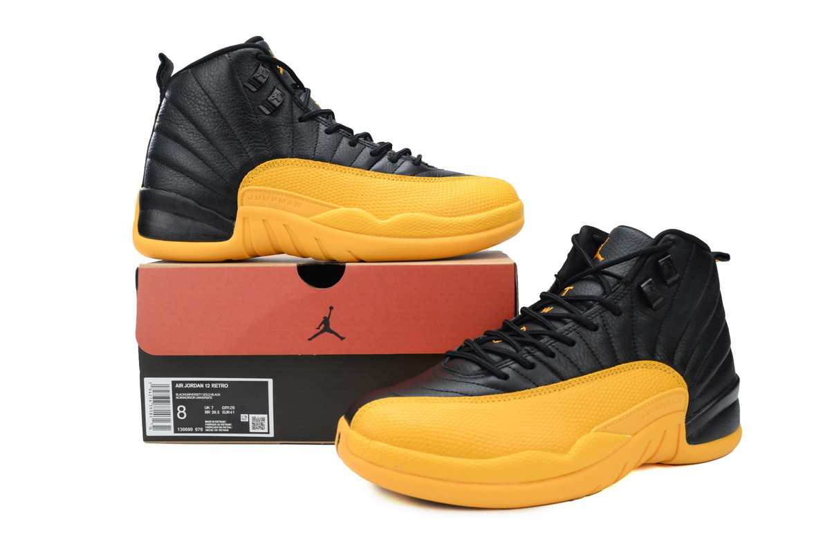Top Version Air Jordan 12 Retro University Gold 130690-070