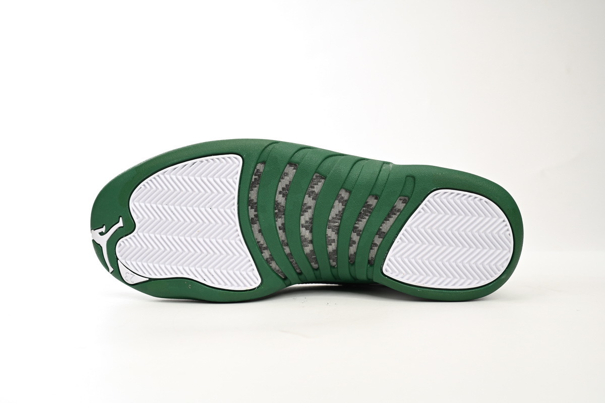 Top Version Air Jordan 12 White Green 136001-063