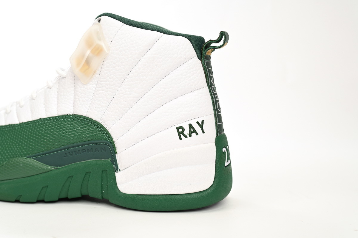 Top Version Air Jordan 12 White Green 136001-063