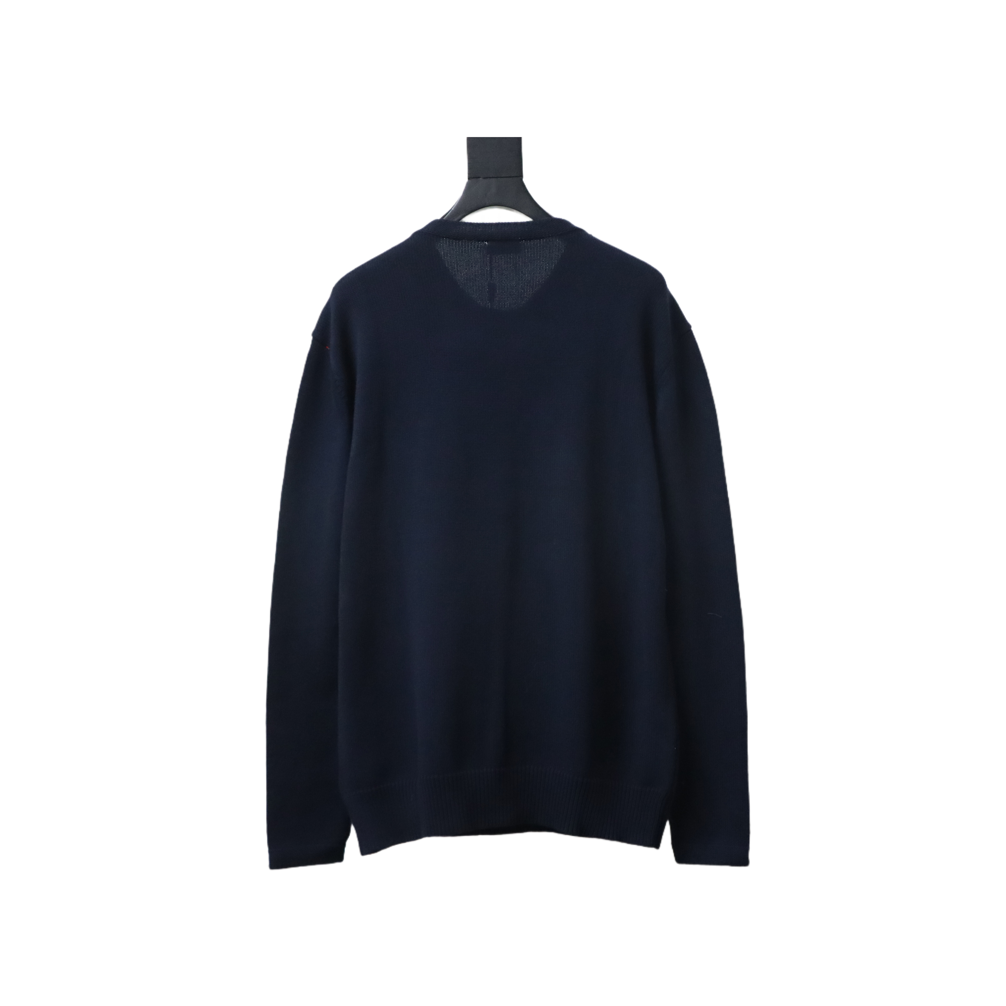 Dior CD 25ss Signature Embroidered Knit Crewneck Sweater Navy