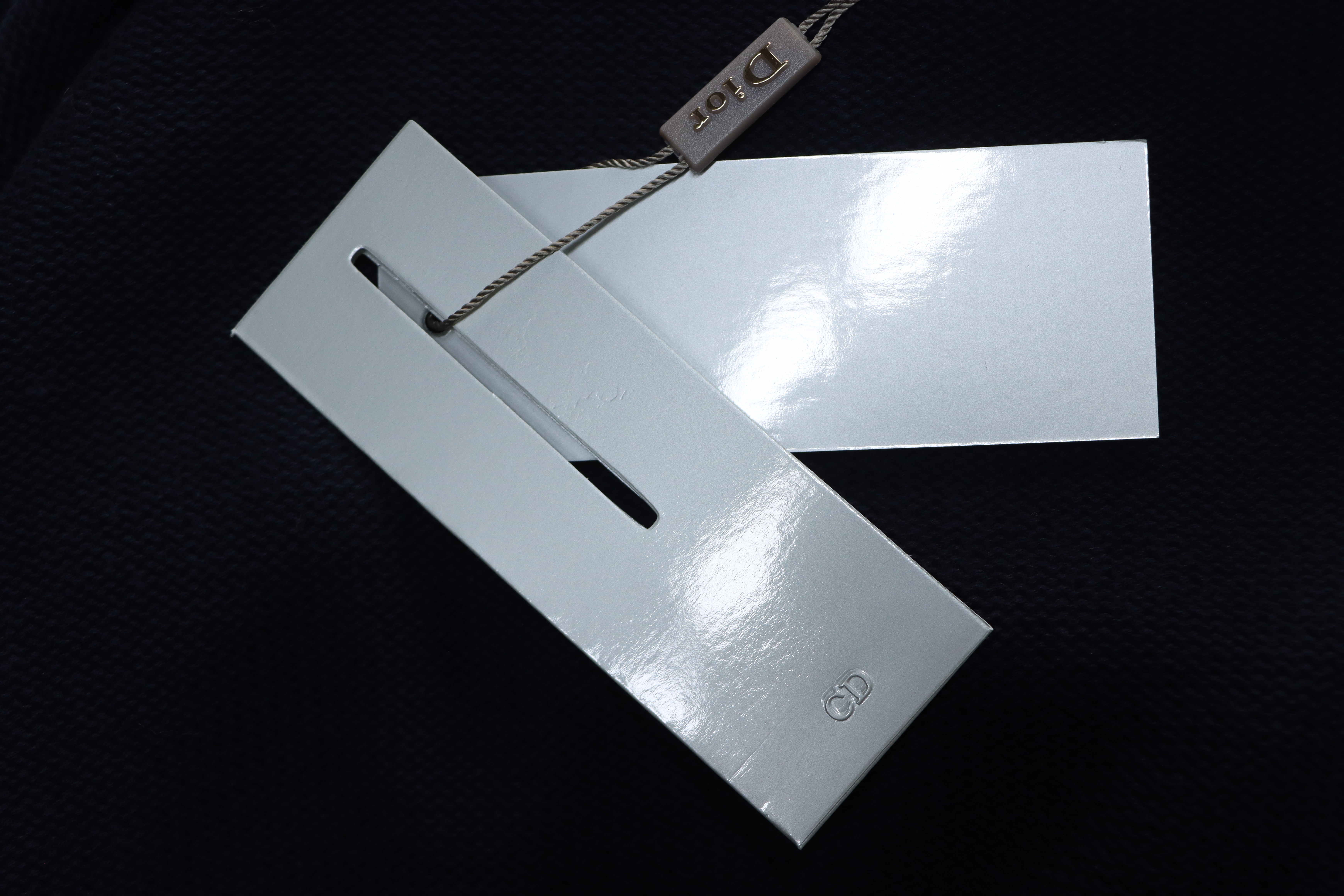 Dior CD 25ss Signature Embroidered Knit Crewneck Sweater Navy