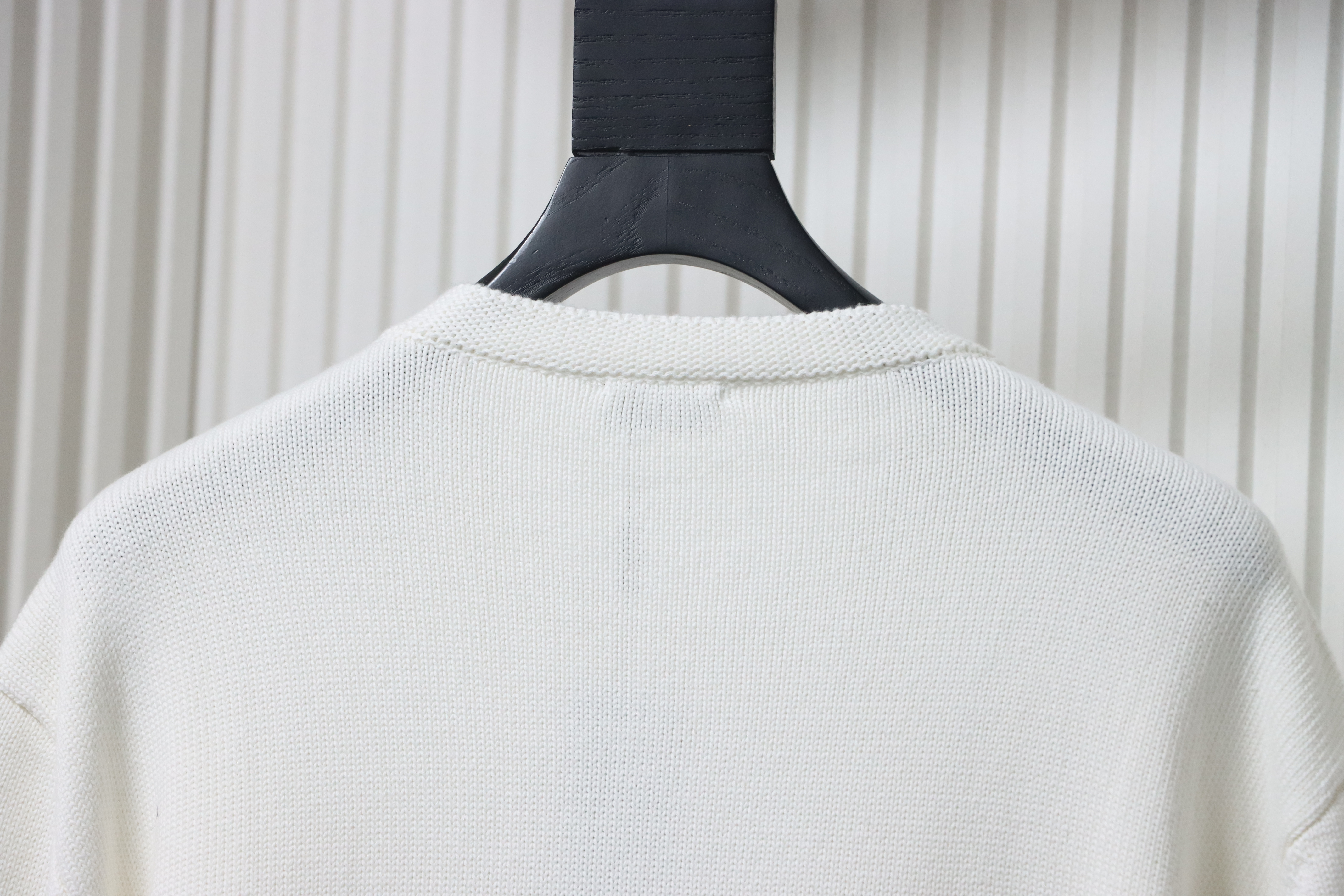 Dior CD 25ss Signature Embroidered Knit Crewneck Sweater White