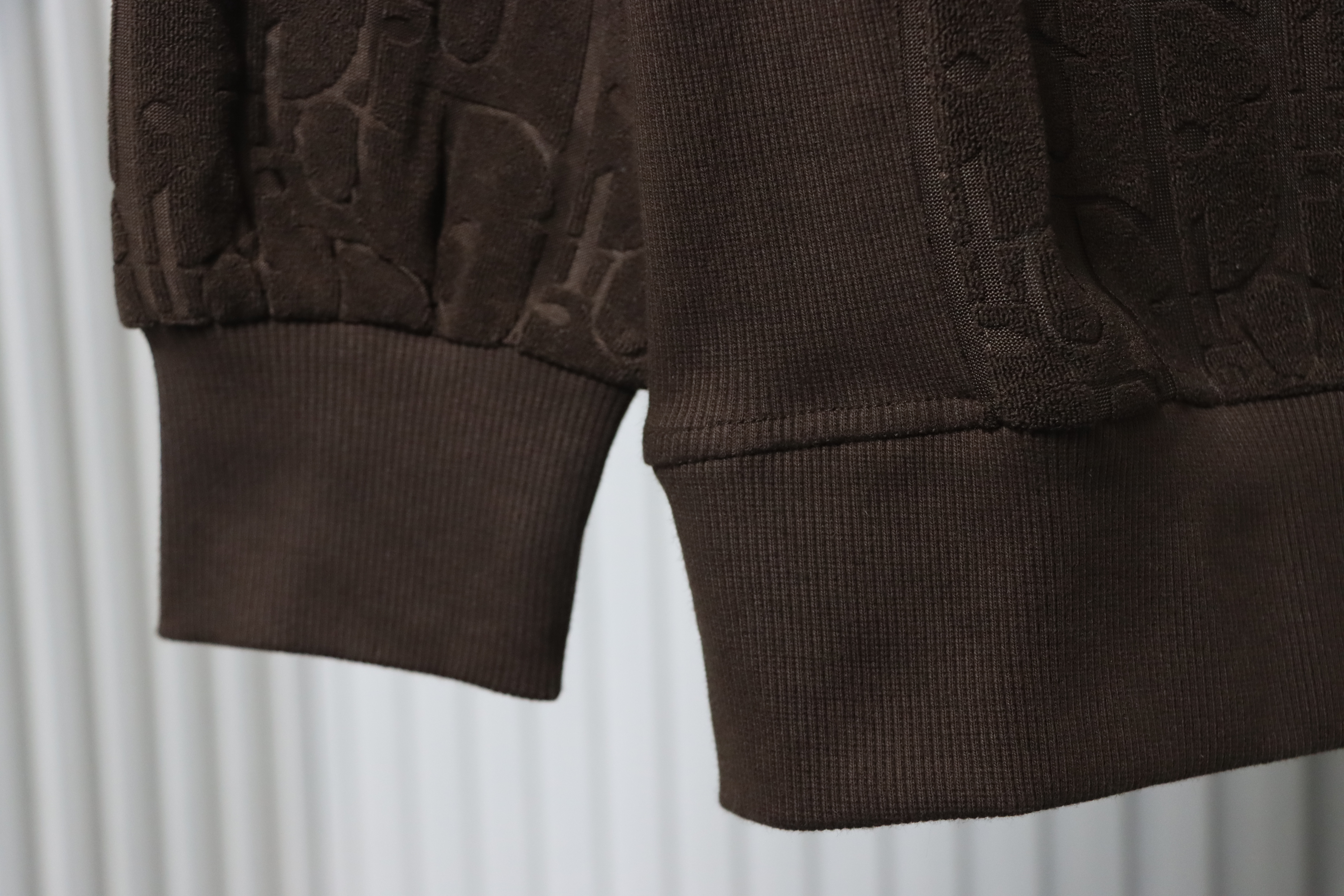 Dior Classic All-over Print Towel Embroidered Hoodie Brown