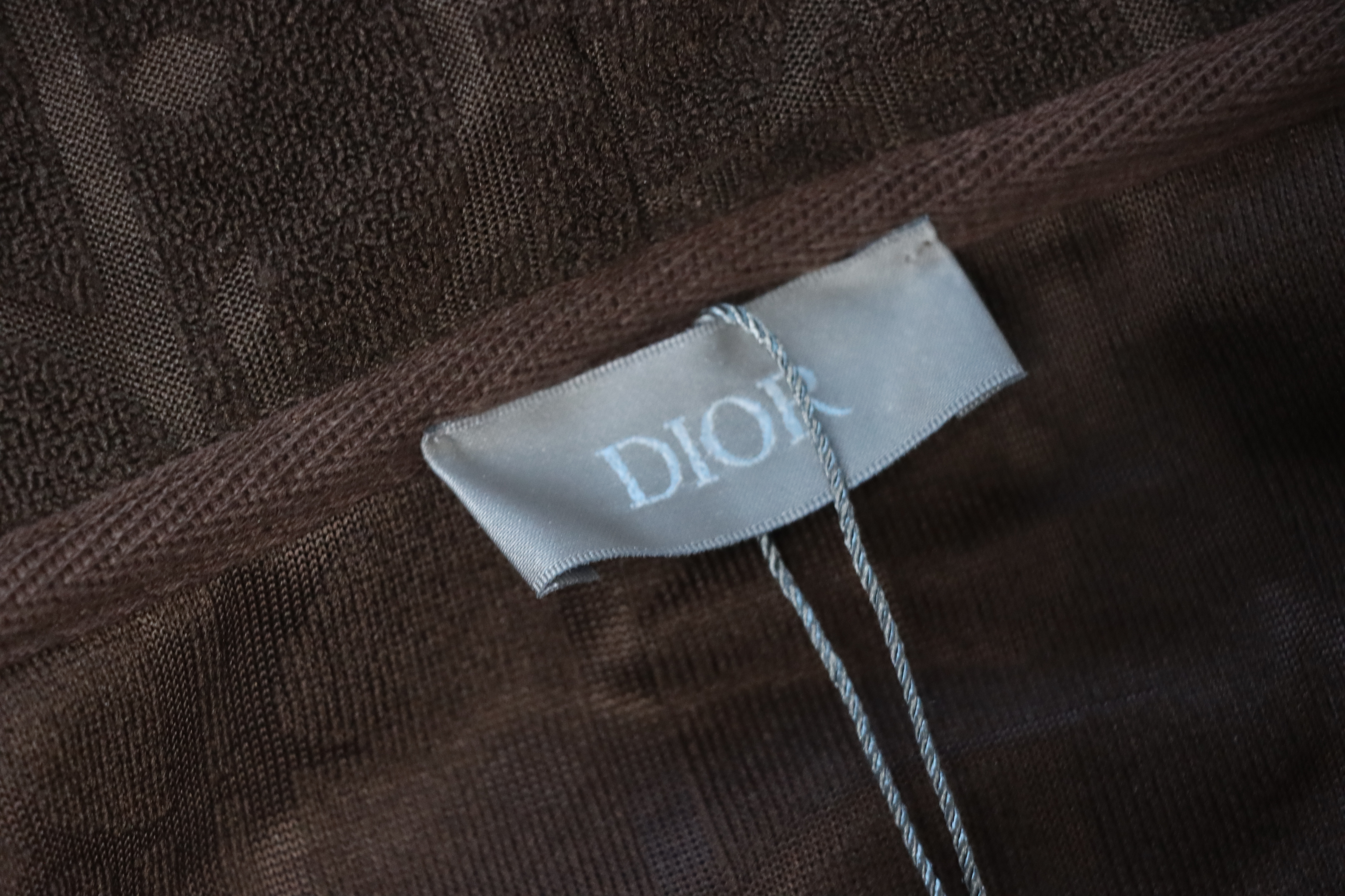 Dior Classic All-over Print Towel Embroidered Hoodie Brown