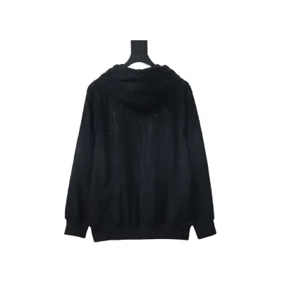 Dior Classic All-over Print Towel Embroidered Hoodie Black 02