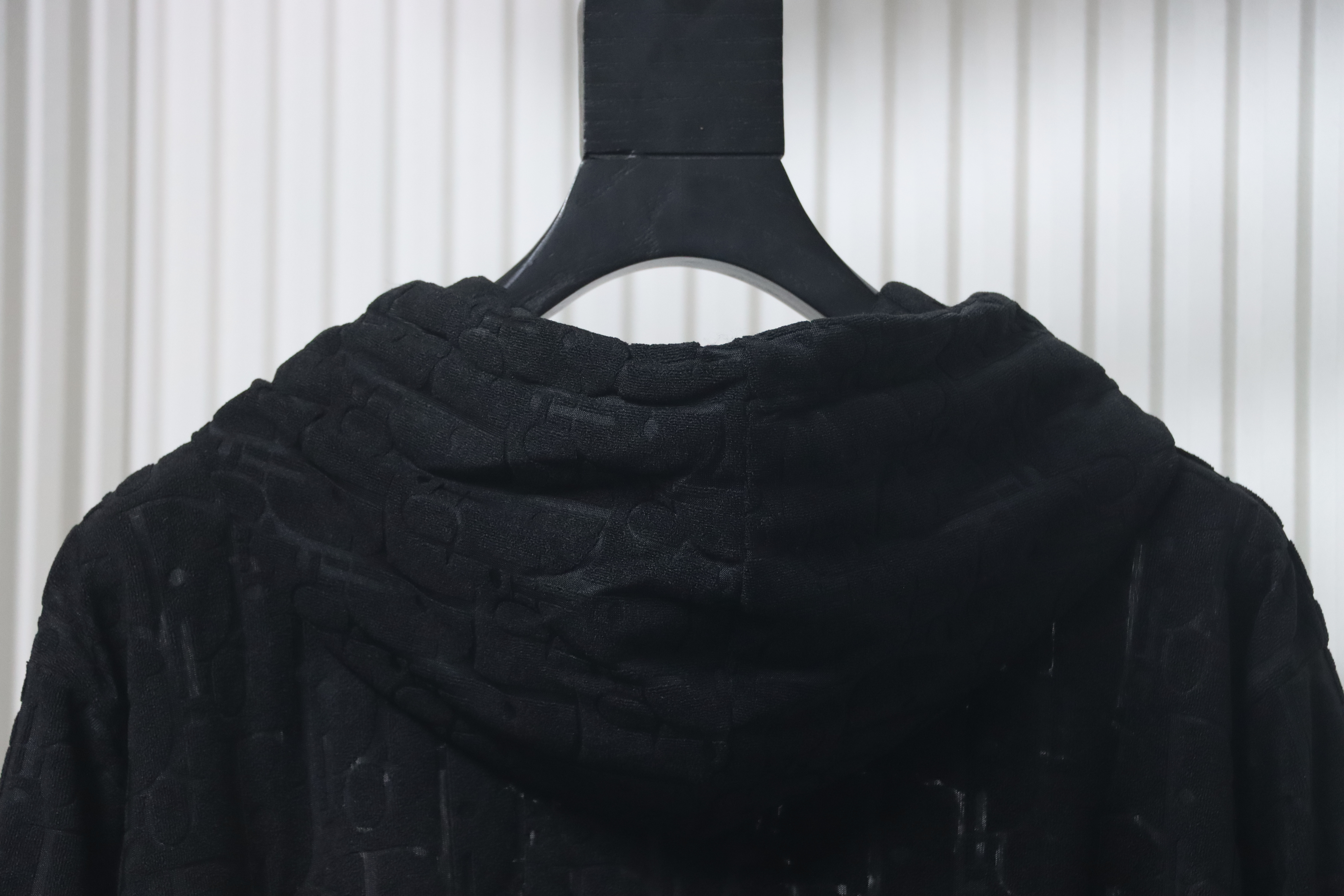 Dior Classic All-over Print Towel Embroidered Hoodie Black