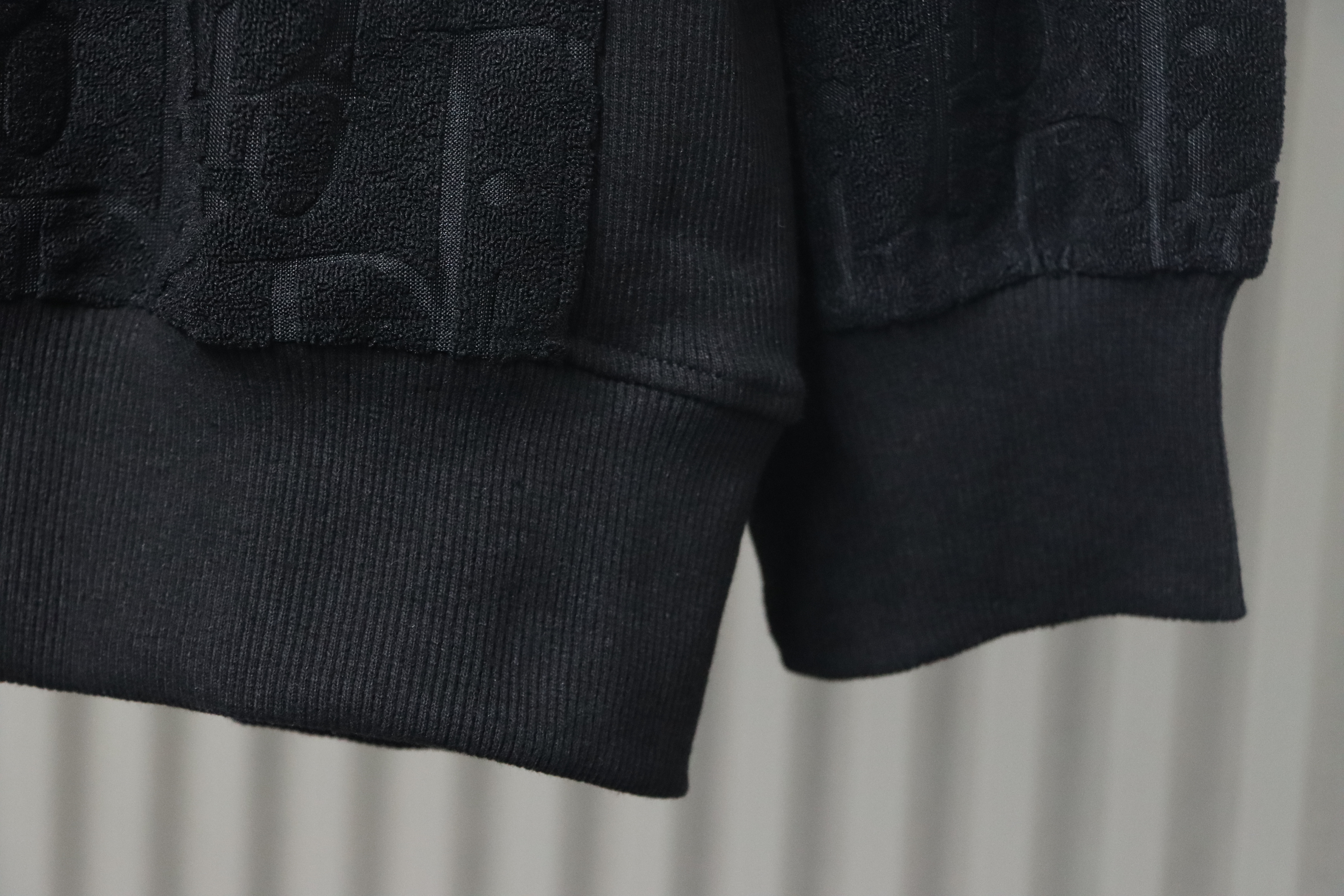 Dior Classic All-over Print Towel Embroidered Hoodie Black