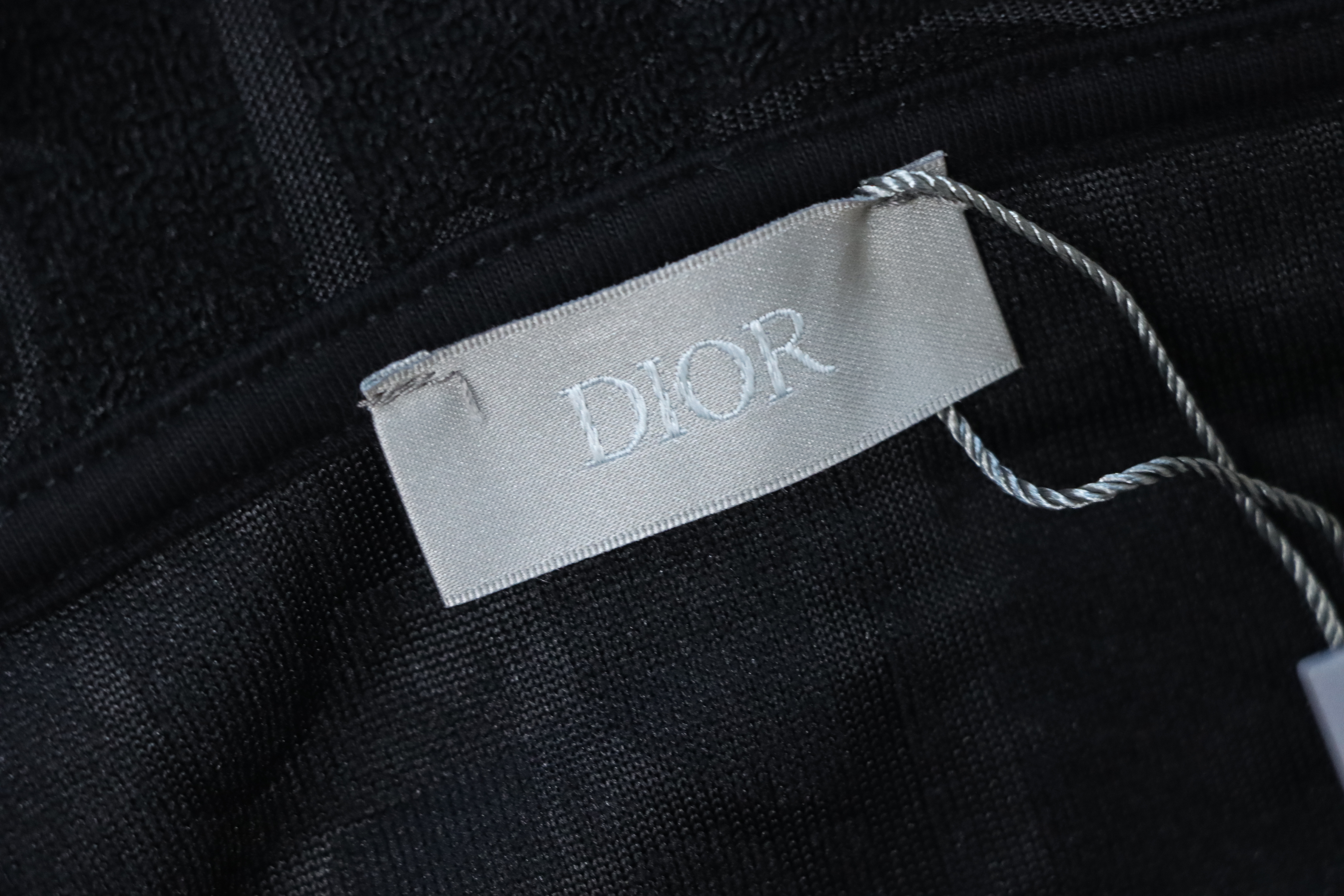 Dior Classic All-over Print Towel Embroidered Hoodie Black