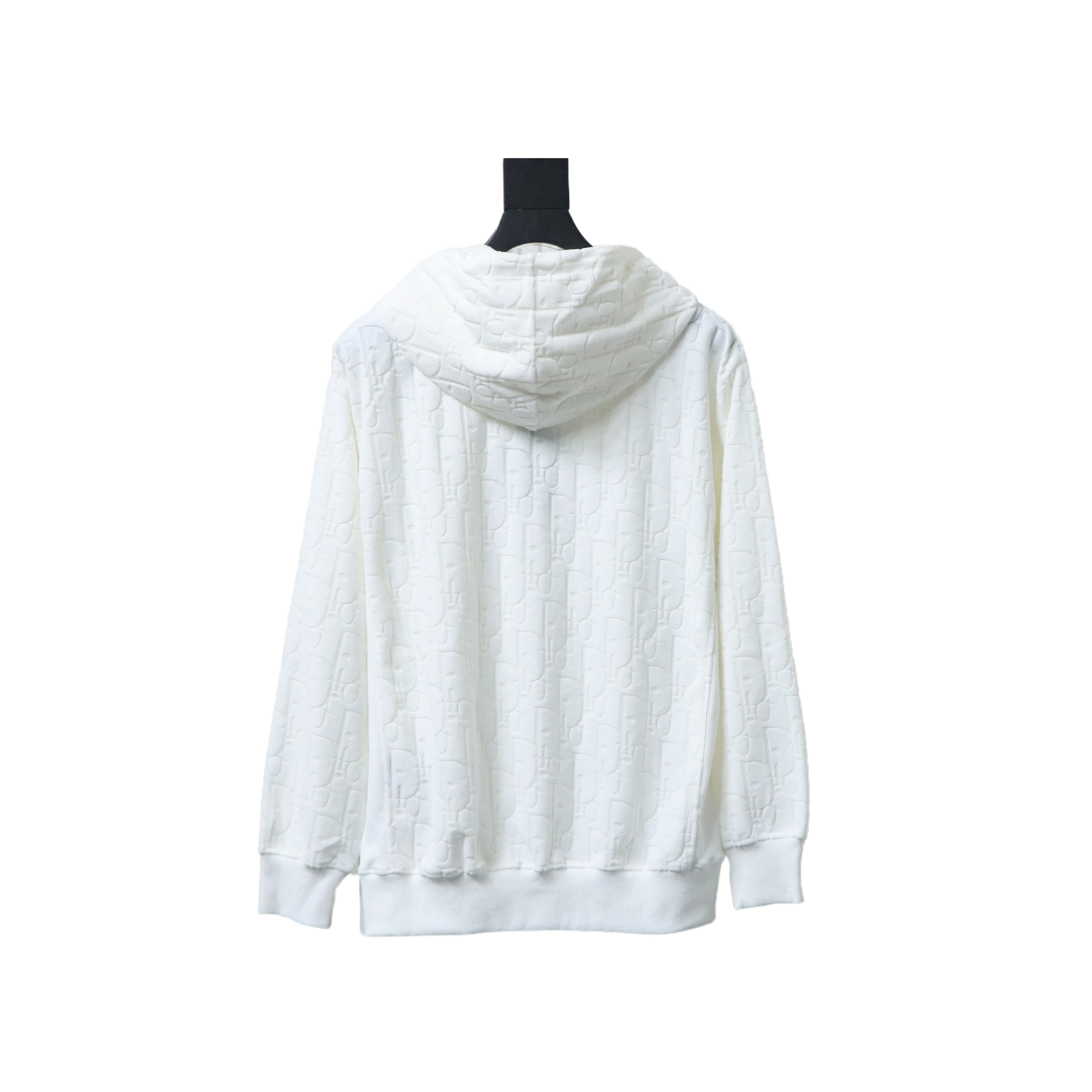 Dior Classic All-over Print Towel Embroidered Hoodie White