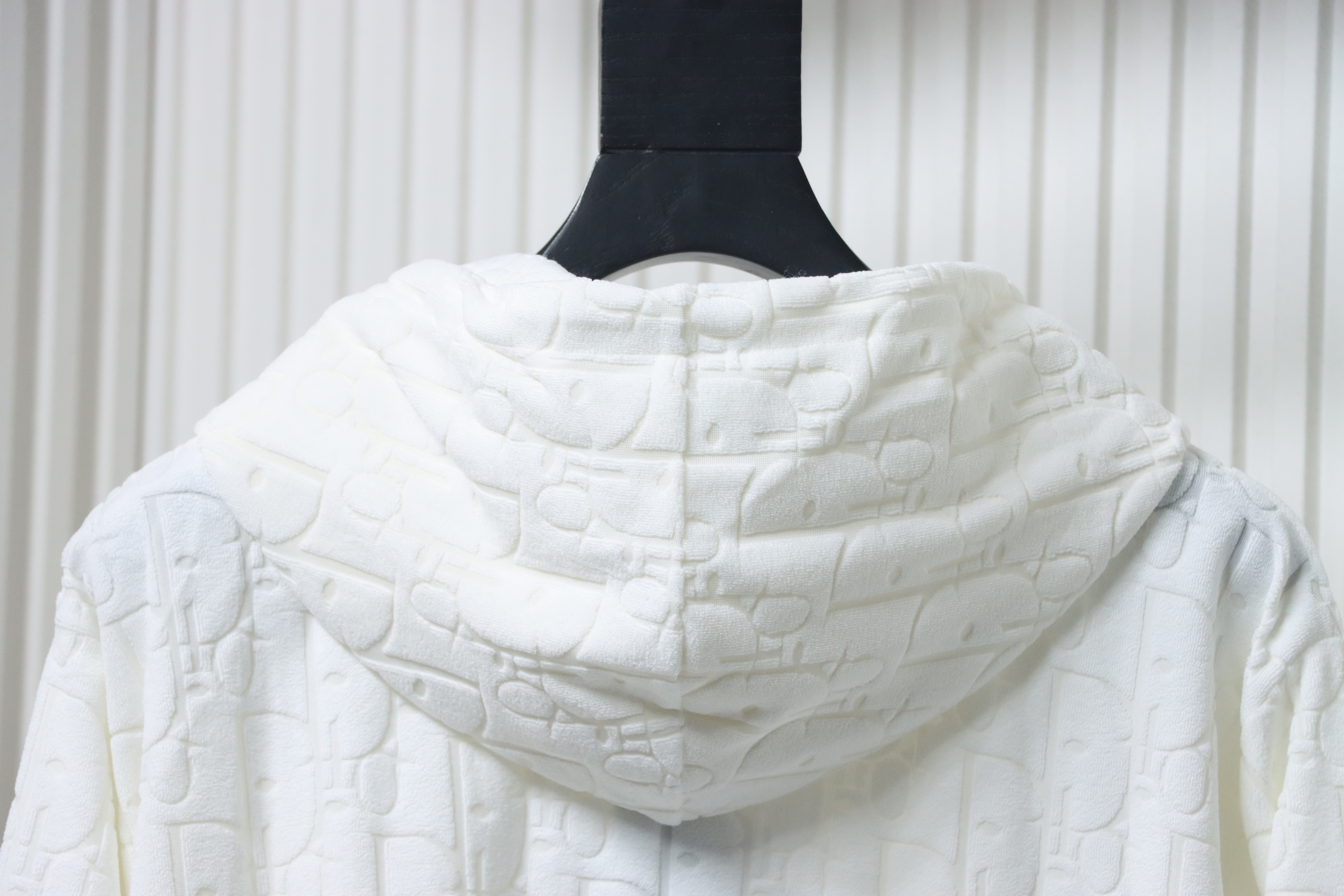 Dior Classic All-over Print Towel Embroidered Hoodie White