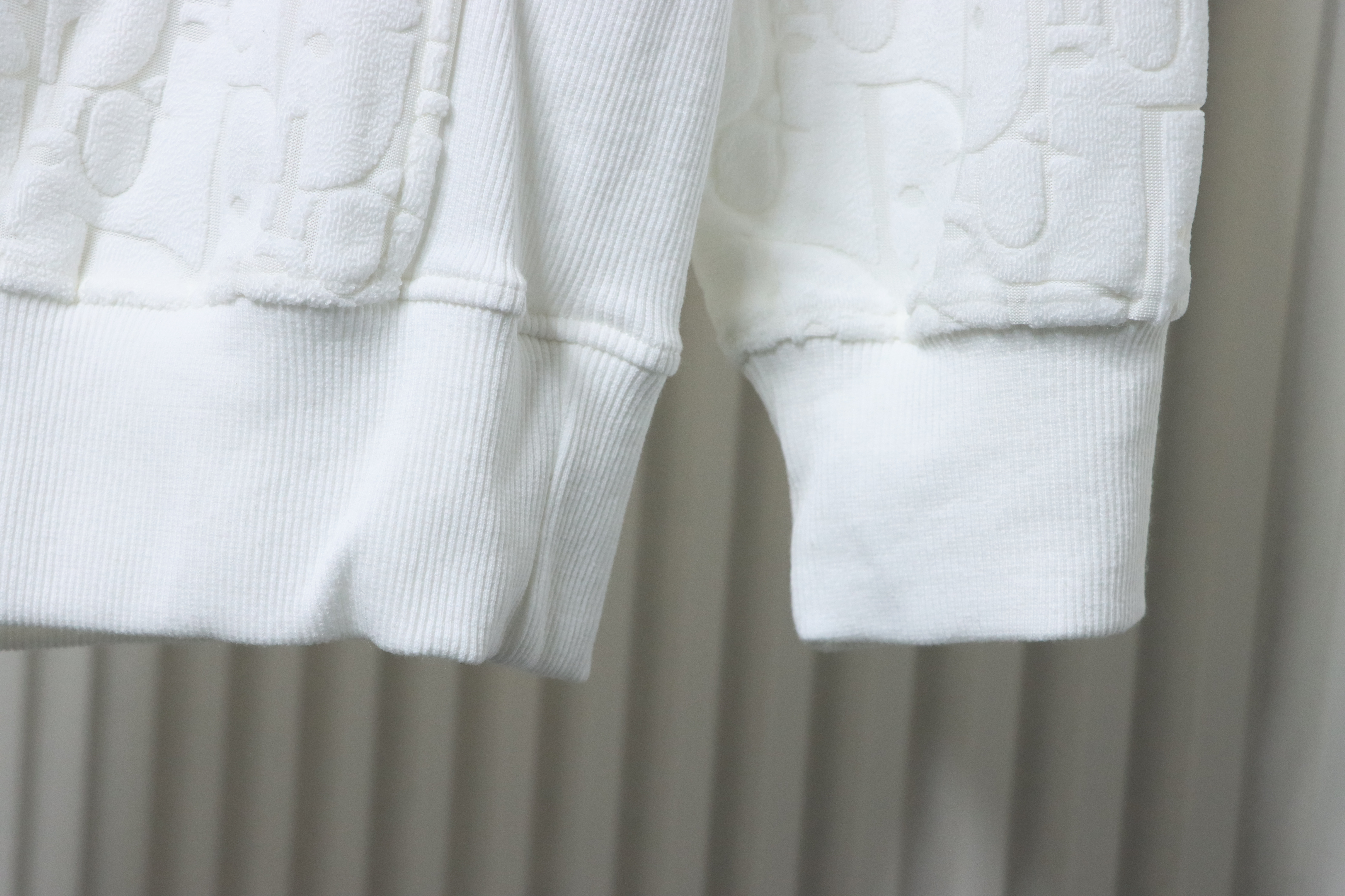 Dior Classic All-over Print Towel Embroidered Hoodie White