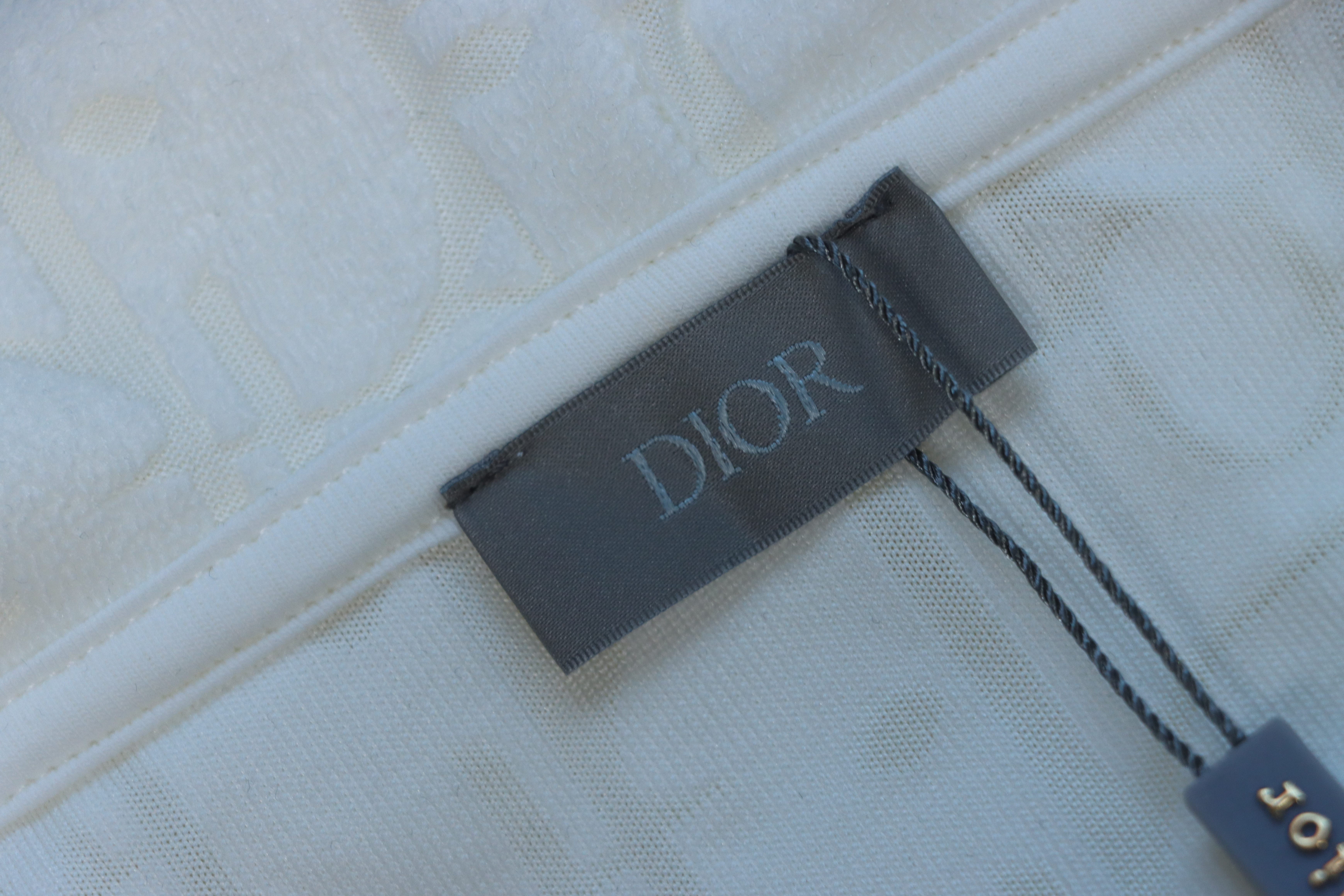 Dior Classic All-over Print Towel Embroidered Hoodie White