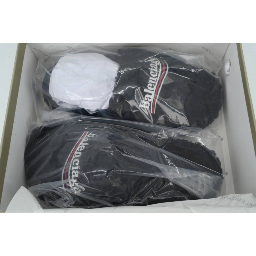 Balenciaga Furry Slide Coke Label Black