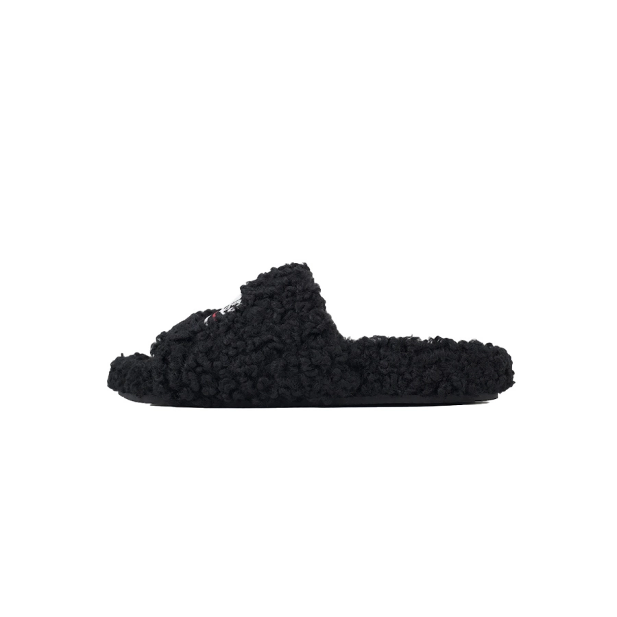 Balenciaga Furry Slide Coke Label Black