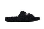 Balenciaga Furry Slide Coke Label Black1