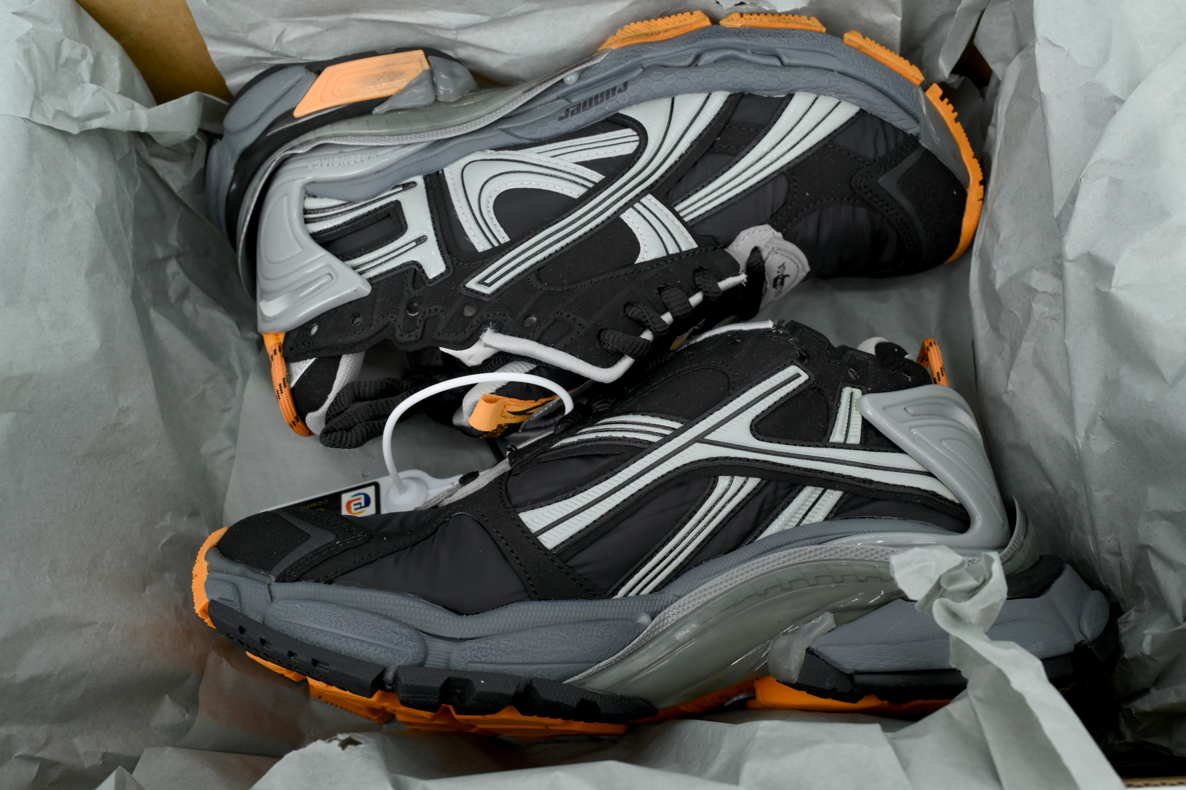 Balenciaga Runner Sneaker Black Fluo--Orange 772774 W3RNY 1878