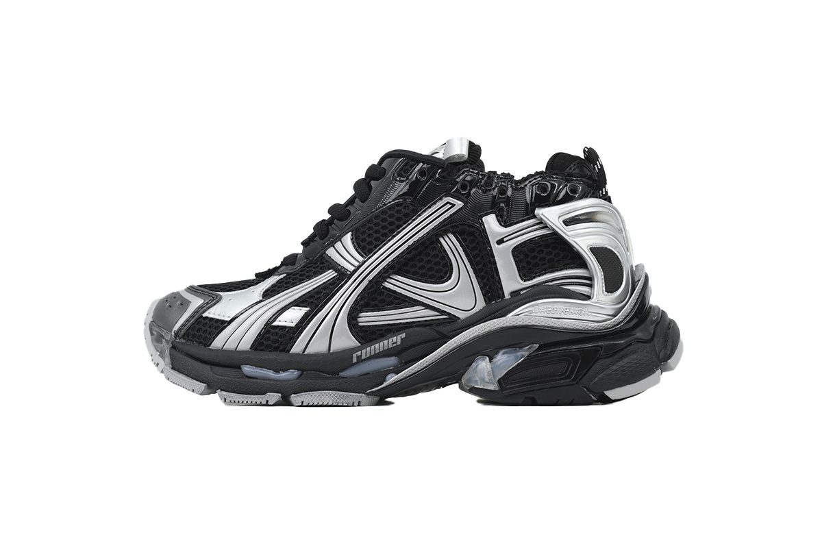 Balenciaga Runner Sneaker Black Silver