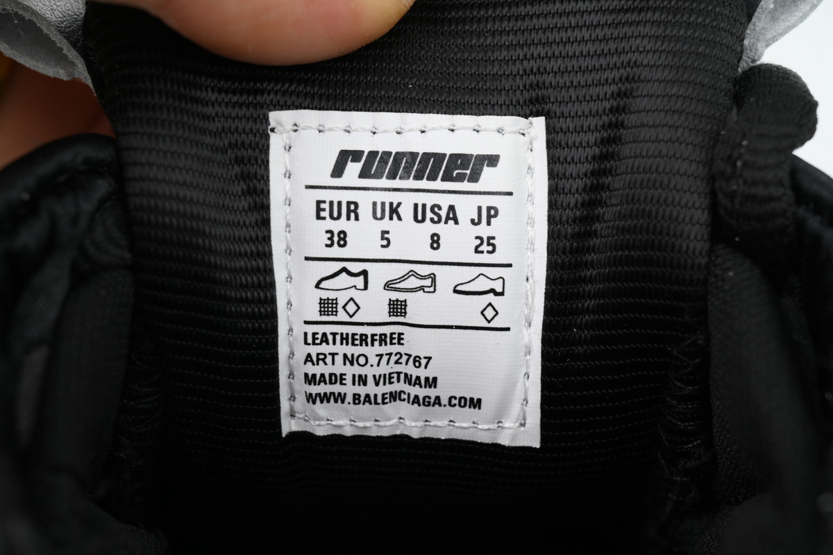 Balenciaga Runner Sneaker Black Silver