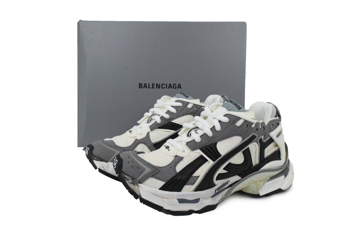 Balenciaga Runner Sneaker Grey--White-Black 772774 W3RNY 9012