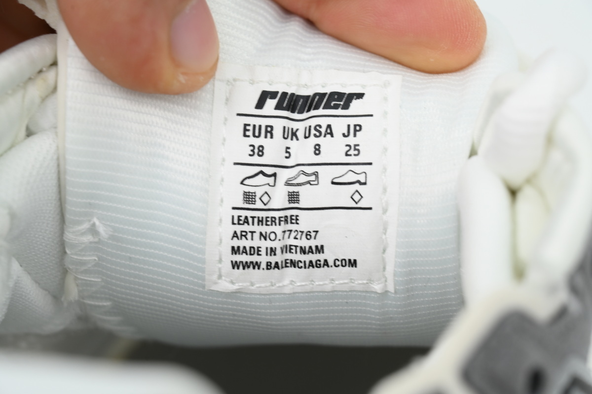 Balenciaga Runner Sneaker Grey--White-Black 772774 W3RNY 9012