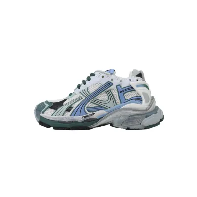 Balenciaga Runner Sneaker White Green Blue 772774 W3RMU 0623 01