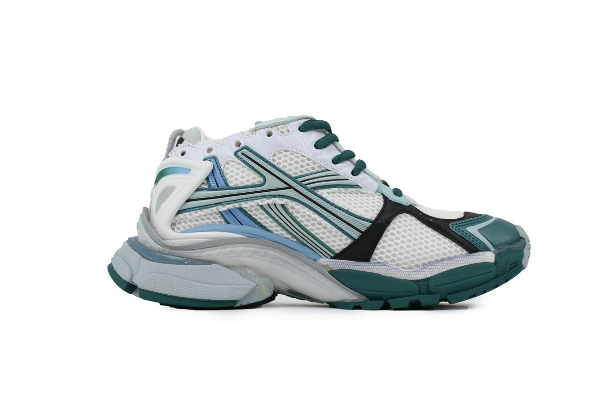 Balenciaga Runner Sneaker White Green Blue 772774 W3RMU 0623