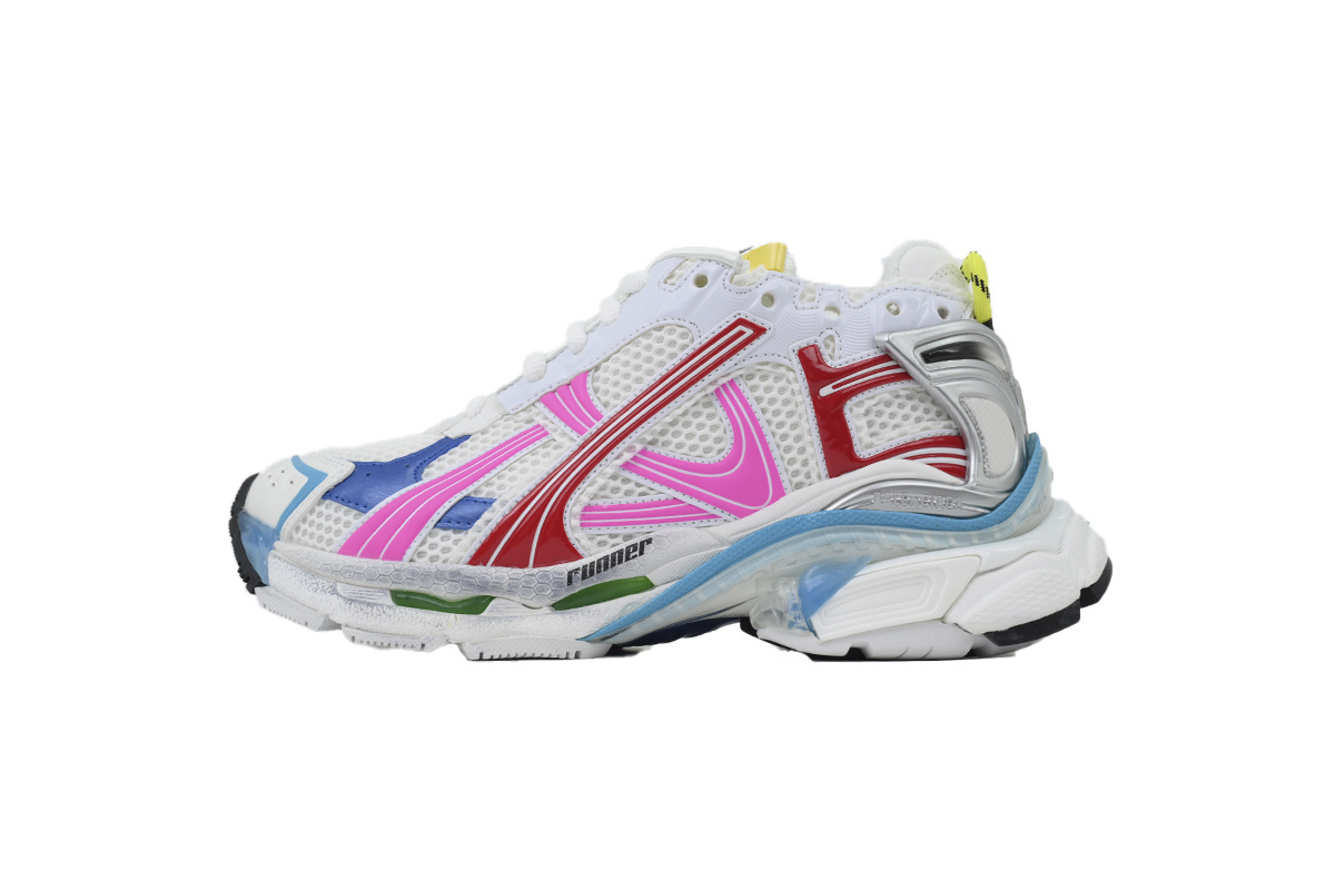Balenciaga Runner Sneaker White Multi--Color 772774 W3RBW 9645