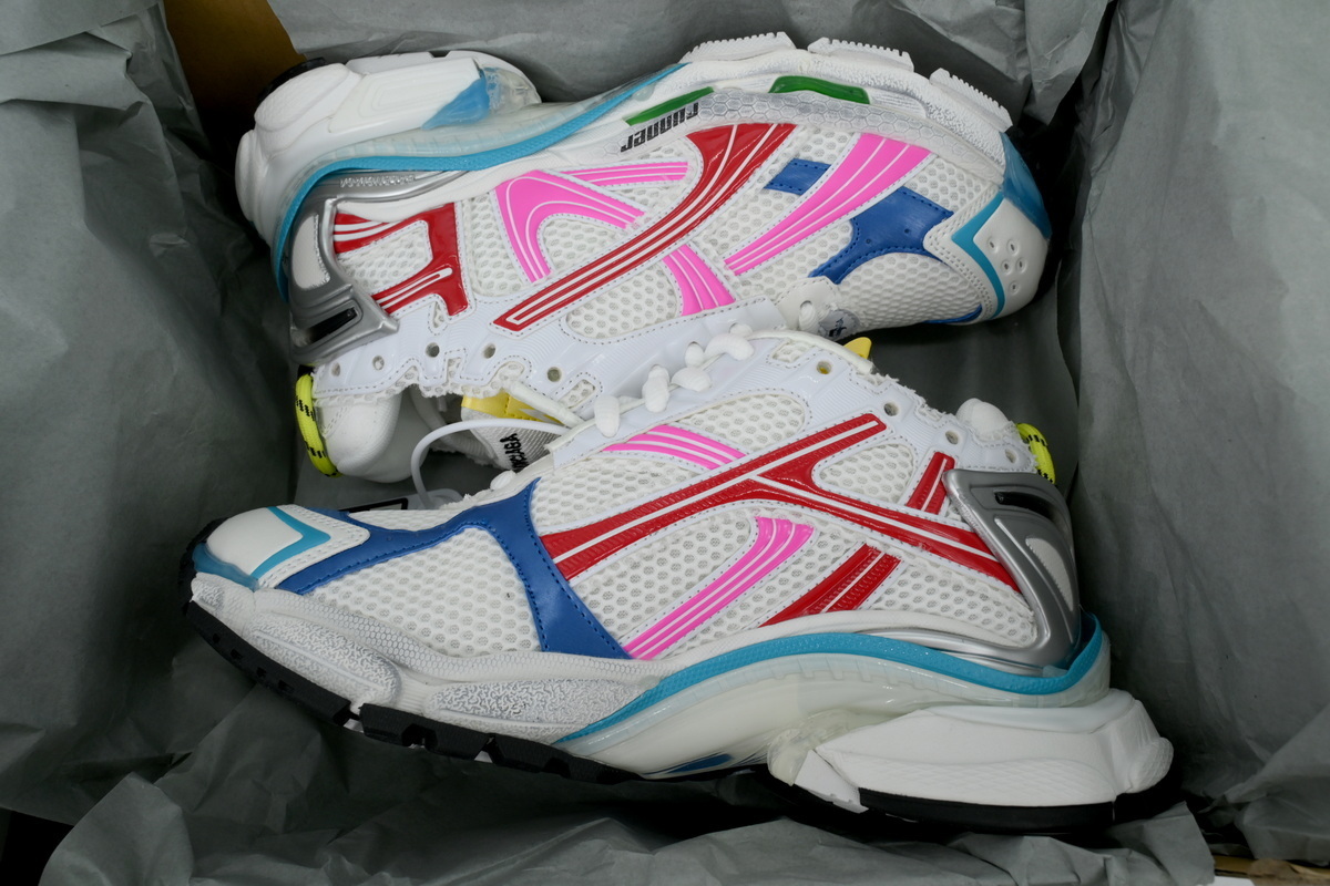 Balenciaga Runner Sneaker White Multi--Color 772774 W3RBW 9645