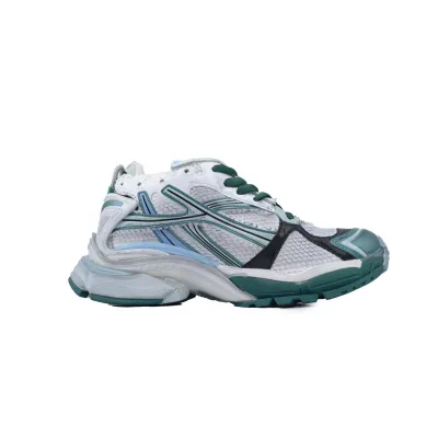 Top Version Balenciaga Runner Sneaker White Green Blue 772774 W3RMU 0623 02