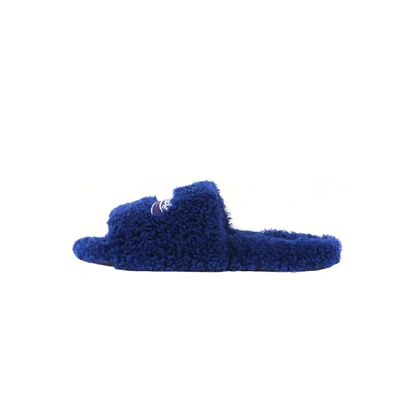 Balenciaga Furry Slide Blue 654747W2DO14096