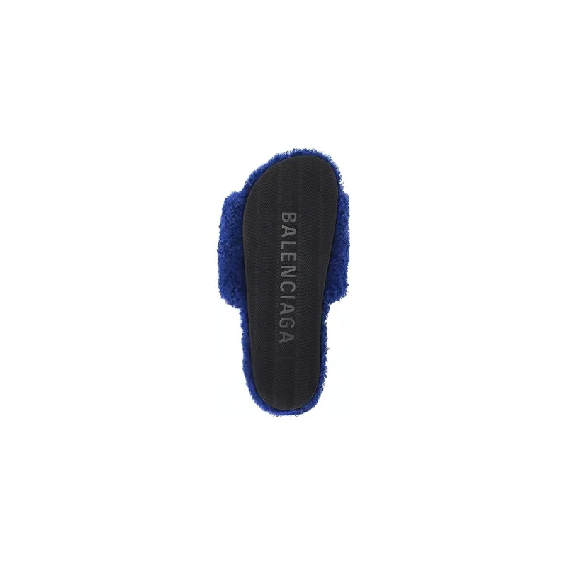 Balenciaga Furry Slide Blue 654747W2DO14096