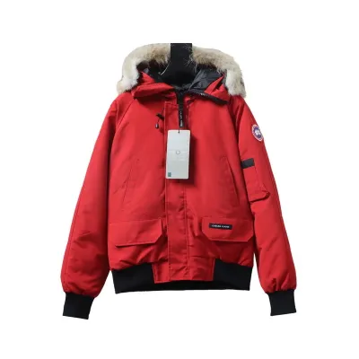 Canada Goose Chilliwack Bomber Jacket Short Down Jacket PBI Red 01