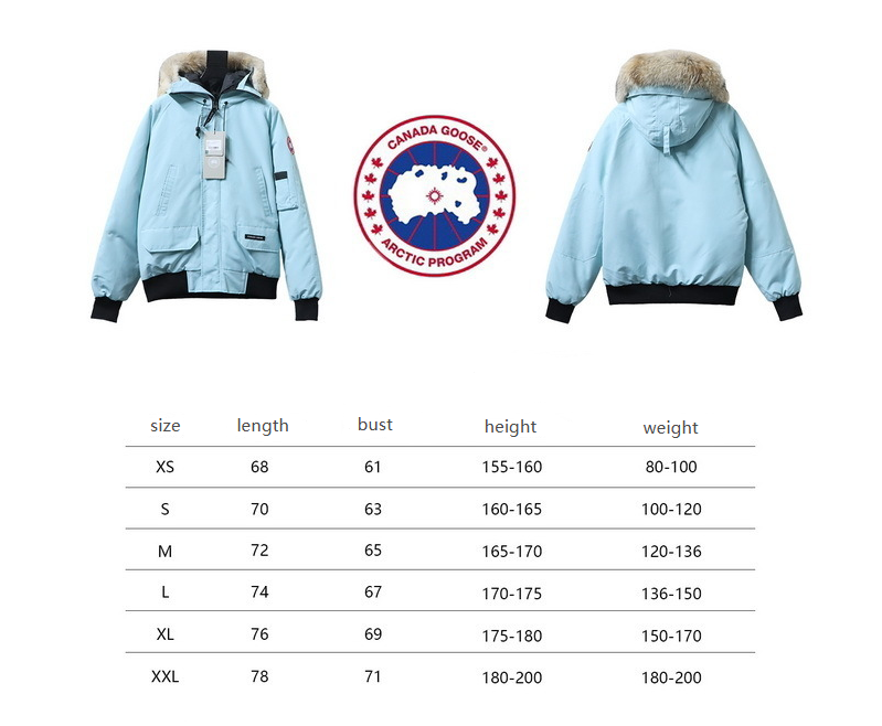 Canada Goose Chilliwack Bomber Jacket Short Down Jacket Sky Blue