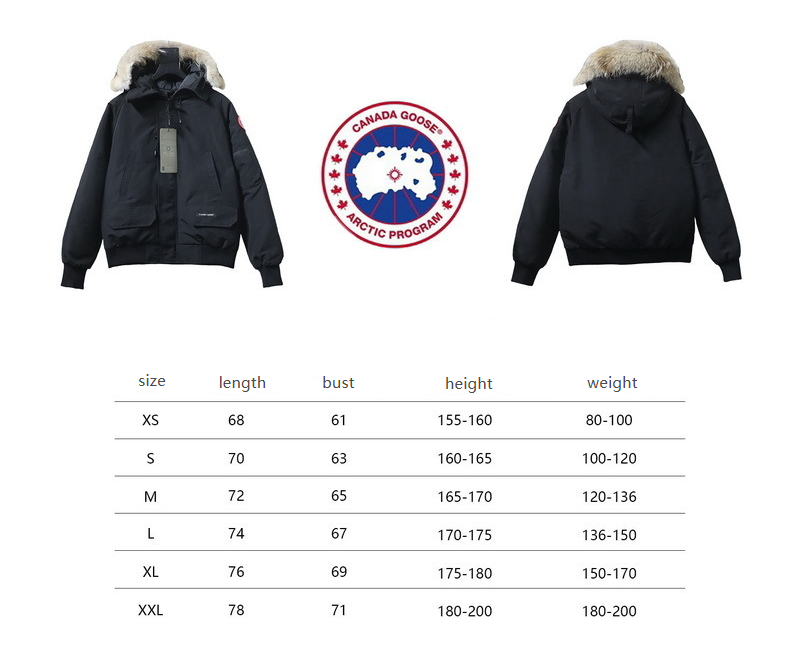 Canada Goose Chilliwack Bomber Jacket Short Down Jacket PBI Black