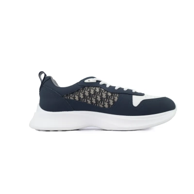 Dior B25 Runner Navy Blue Oblique Jacquard 3SN299ZIR_H561 02