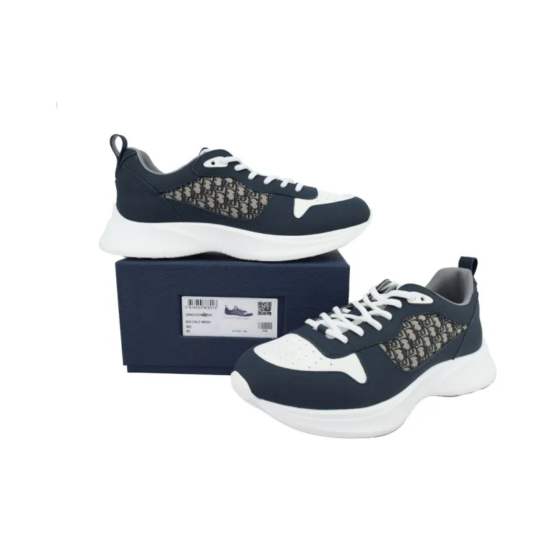 Dior B25 Runner Navy Blue Oblique Jacquard 3SN299ZIR_H561