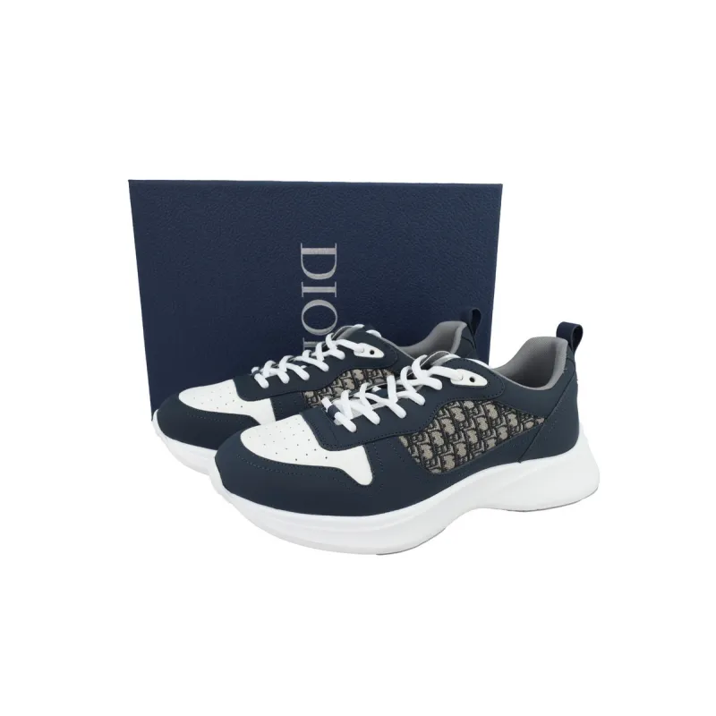 Dior B25 Runner Navy Blue Oblique Jacquard 3SN299ZIR_H561