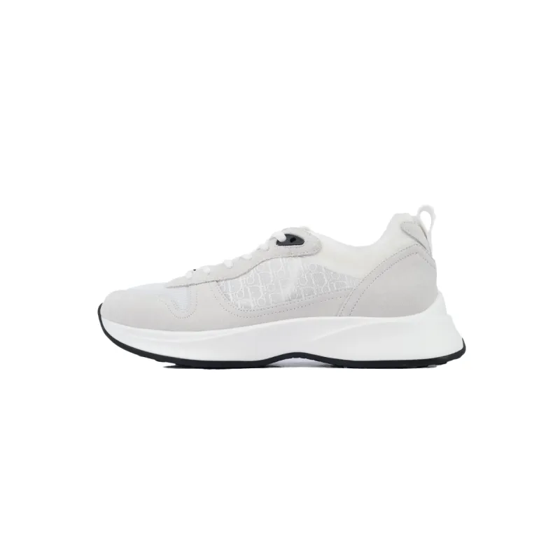 Dior B25 Runner White Oblique Suede 3SN259YTR_H069