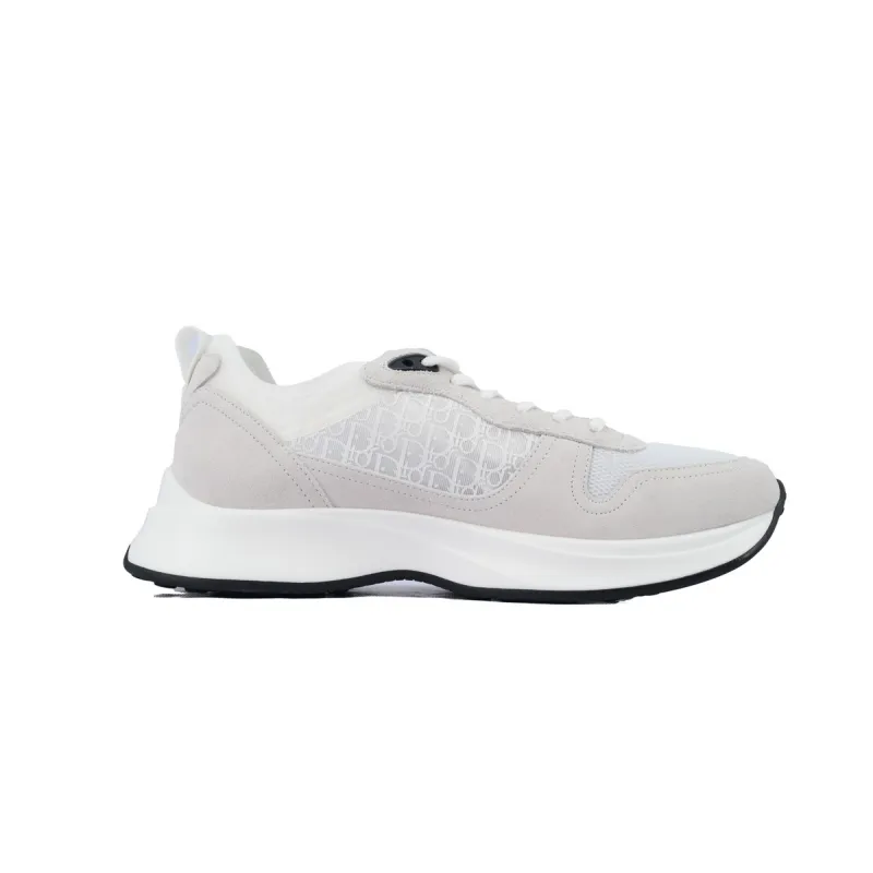 Dior B25 Runner White Oblique Suede 3SN259YTR_H069