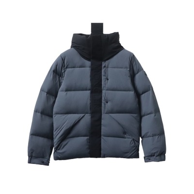 Moncler Black-Gray Madeira Hooded Short Down Jacket 01