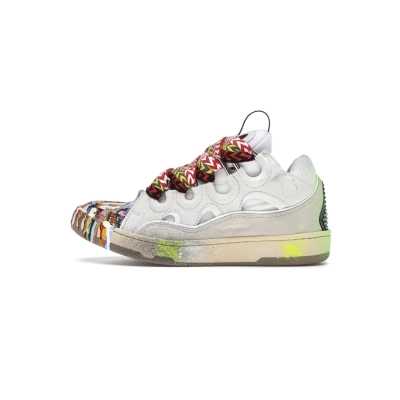 【FLASH SALE】Lanvin Leather Curb x Gallery Dept Paint Drip Optical White 01