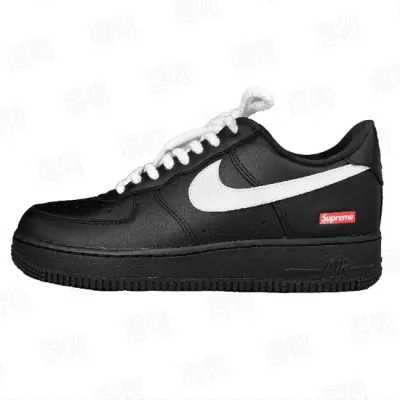 Nike Supreme x Air Force 1 Low Black Warrior Black And White CU9225-001 01