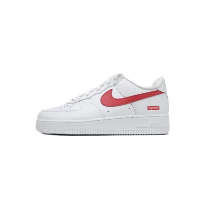 Supreme x Air Force 1 Low Box Logo-Speed Red Shanghai Exclusive CU9225-101  01