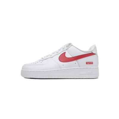 Supreme x Air Force 1 Low Box Logo-Speed Red Shanghai Exclusive CU9225-101  01