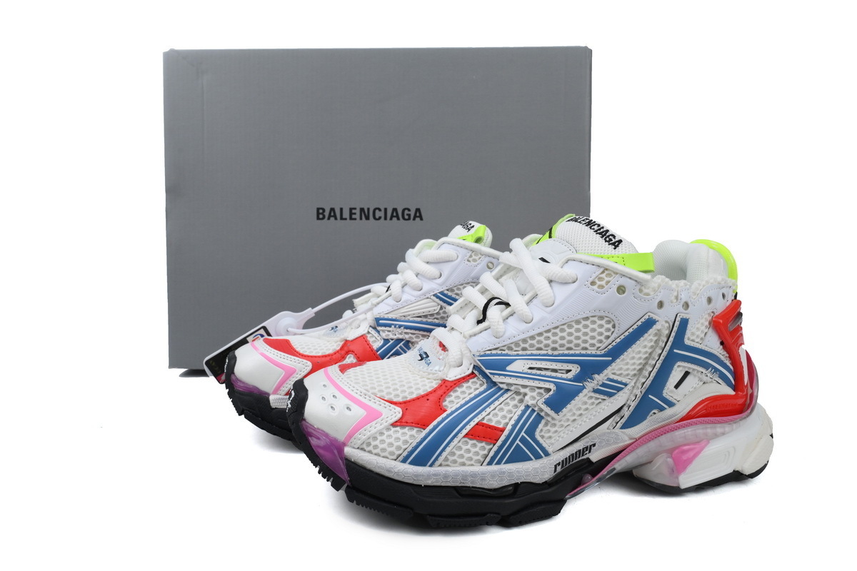 Balenciaga Runner White-Blue--Red 677402 W3RB6 9645